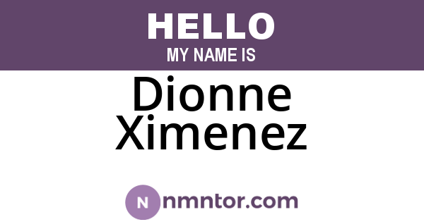 Dionne Ximenez