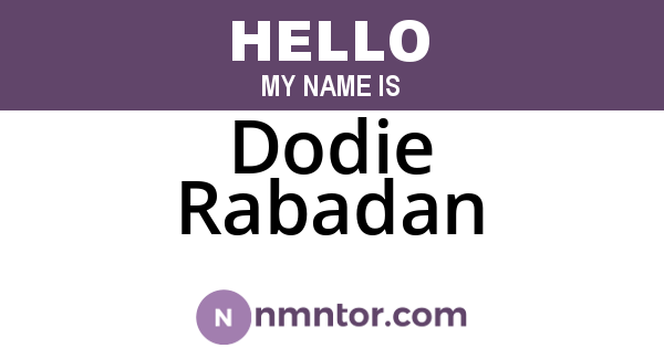 Dodie Rabadan
