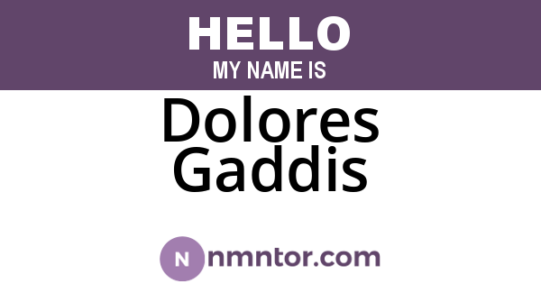 Dolores Gaddis