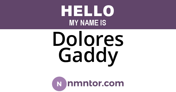 Dolores Gaddy