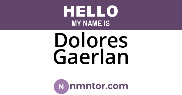 Dolores Gaerlan