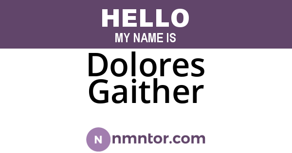 Dolores Gaither