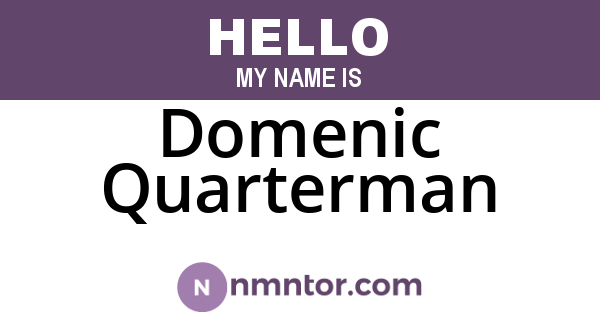 Domenic Quarterman
