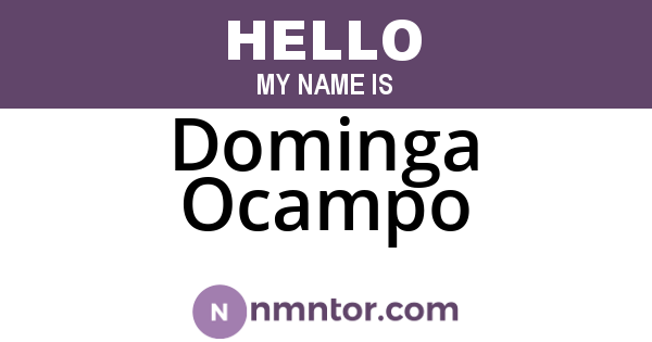 Dominga Ocampo