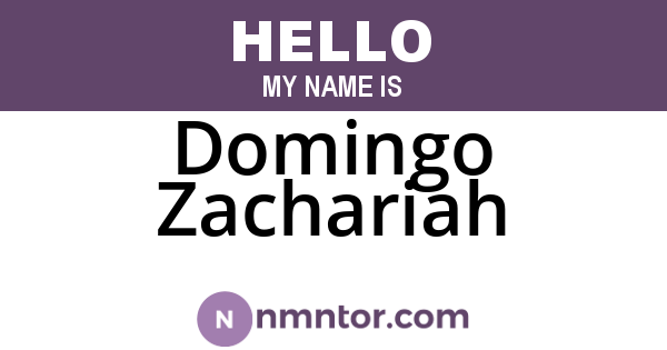 Domingo Zachariah