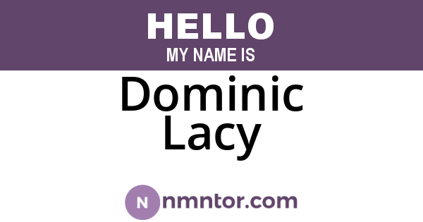 Dominic Lacy