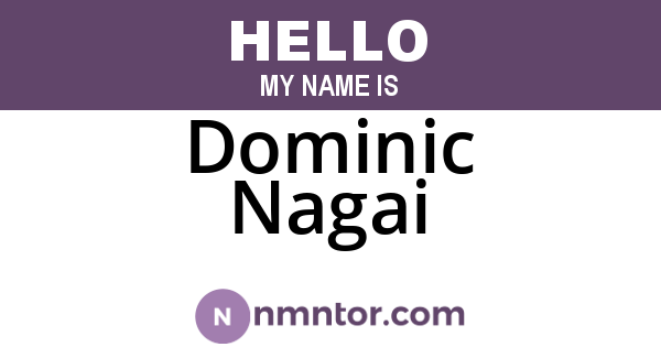Dominic Nagai