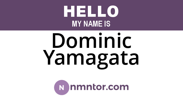 Dominic Yamagata