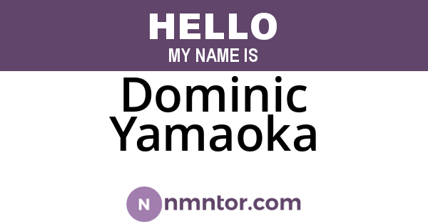 Dominic Yamaoka