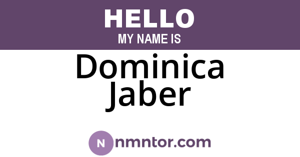 Dominica Jaber