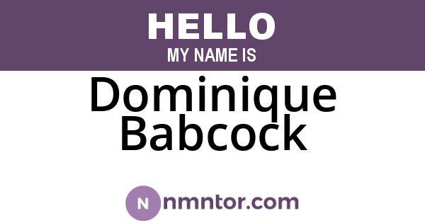 Dominique Babcock