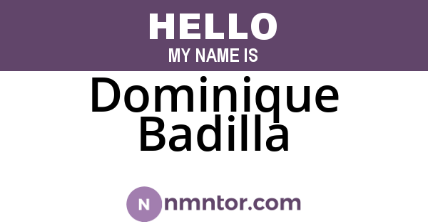 Dominique Badilla