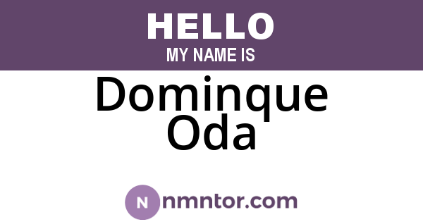 Dominque Oda