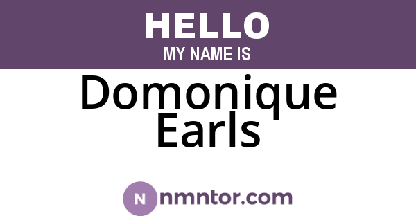 Domonique Earls