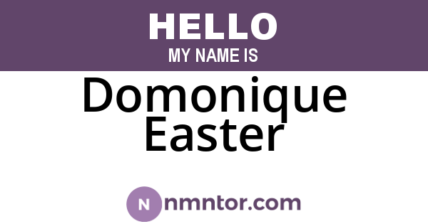 Domonique Easter
