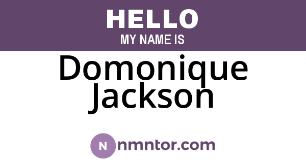 Domonique Jackson