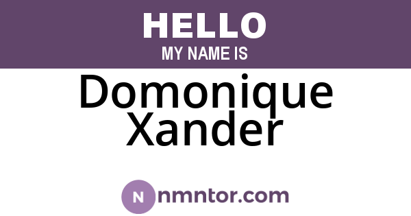 Domonique Xander
