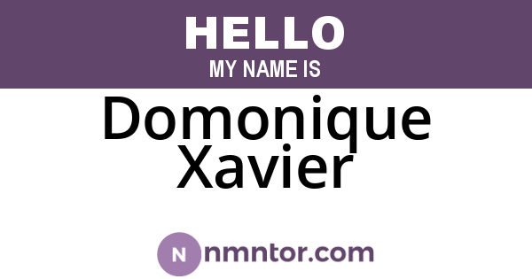 Domonique Xavier