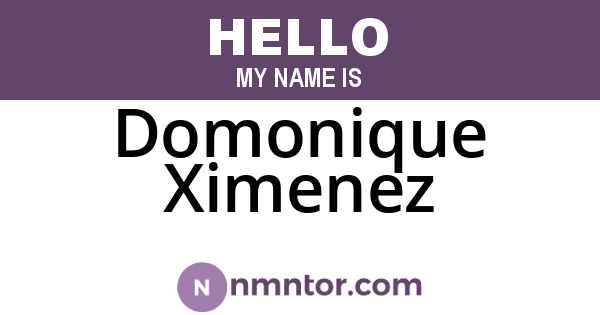 Domonique Ximenez