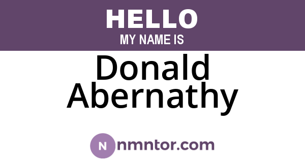 Donald Abernathy