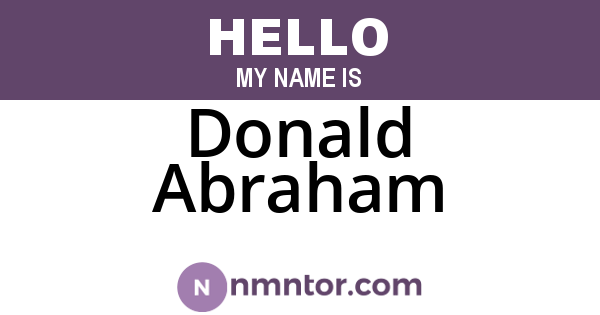 Donald Abraham