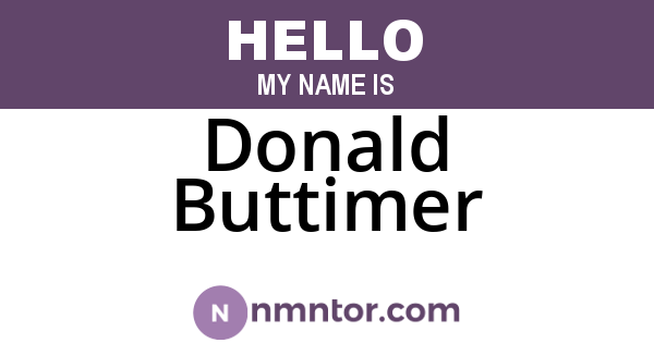Donald Buttimer