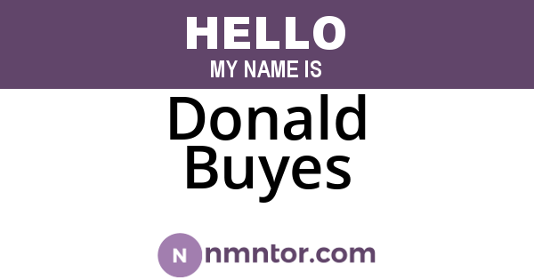 Donald Buyes