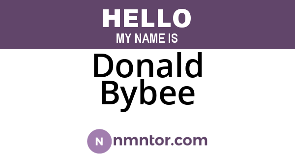 Donald Bybee
