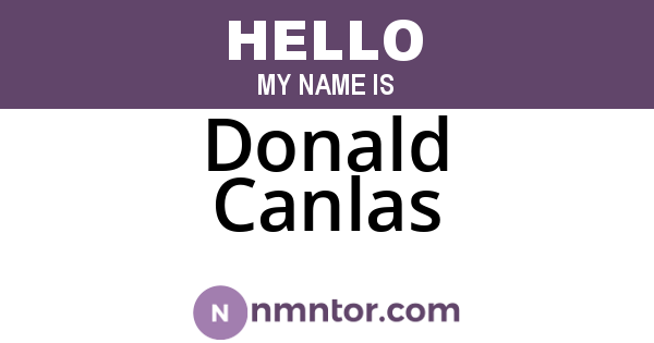 Donald Canlas