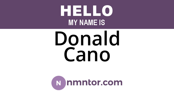 Donald Cano