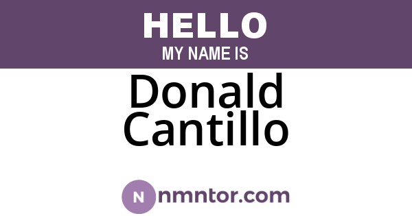Donald Cantillo