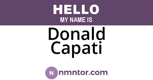 Donald Capati