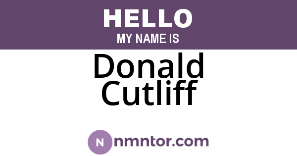 Donald Cutliff
