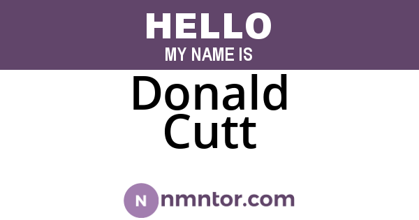 Donald Cutt