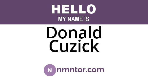 Donald Cuzick