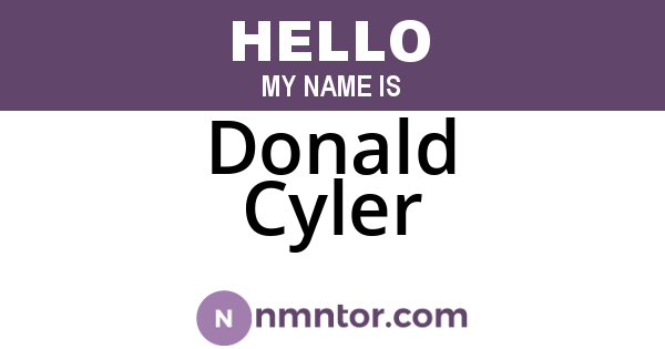 Donald Cyler