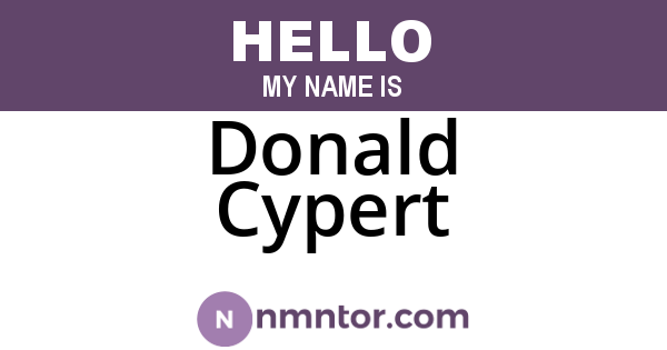 Donald Cypert