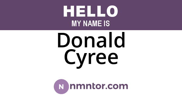 Donald Cyree