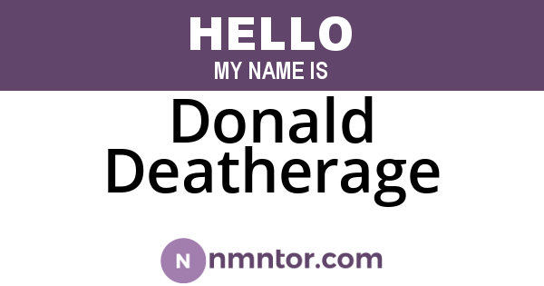 Donald Deatherage