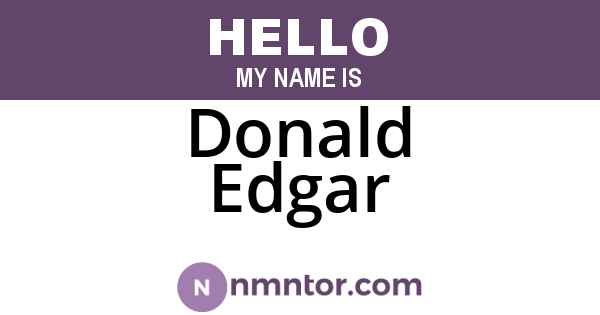 Donald Edgar