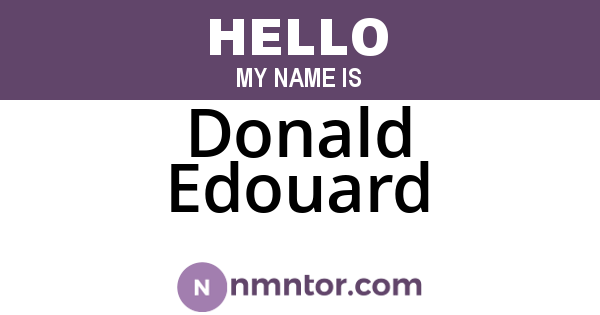 Donald Edouard