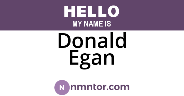 Donald Egan