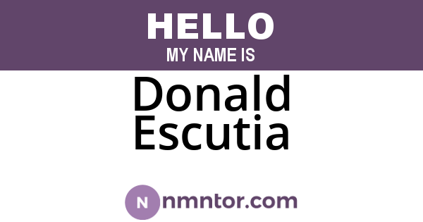 Donald Escutia