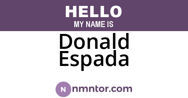 Donald Espada