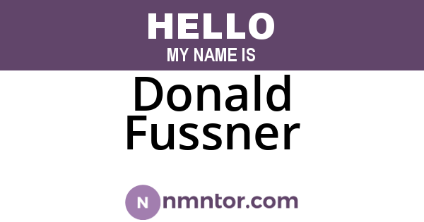 Donald Fussner