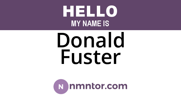Donald Fuster
