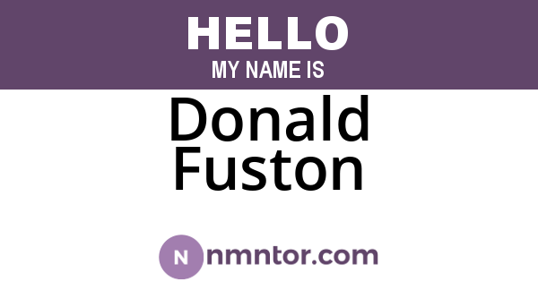 Donald Fuston