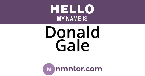 Donald Gale