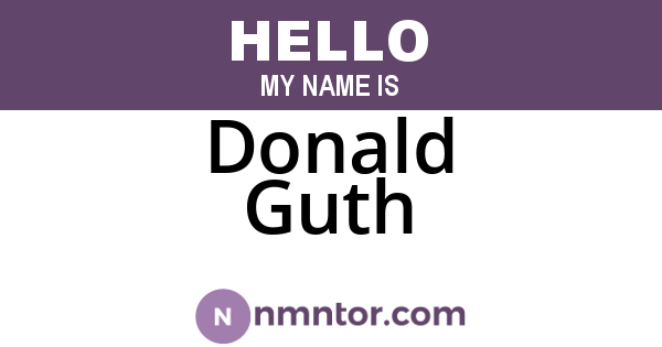 Donald Guth
