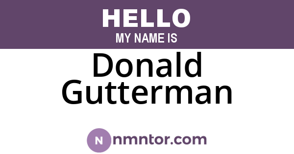 Donald Gutterman
